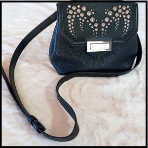 (EUC) ALEXANDER WANG, LEATHER STUDDED "WAVE" DESIGN, MARION CROSSBODY/SHOULDER